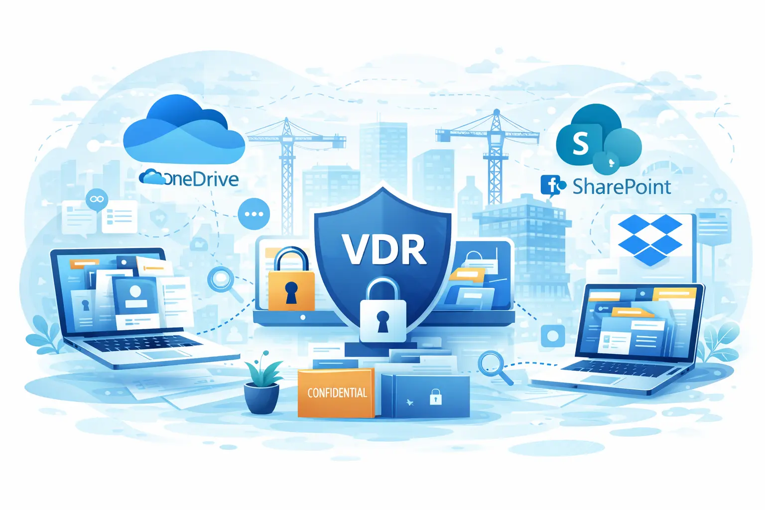 Virtuele Dataroom vs OneDrive, SharePoint en Dropbox